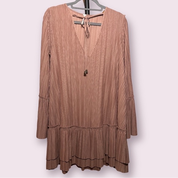 Free People Can’t Help It Clay Pink Mini Dress Medium - Picture 15 of 15